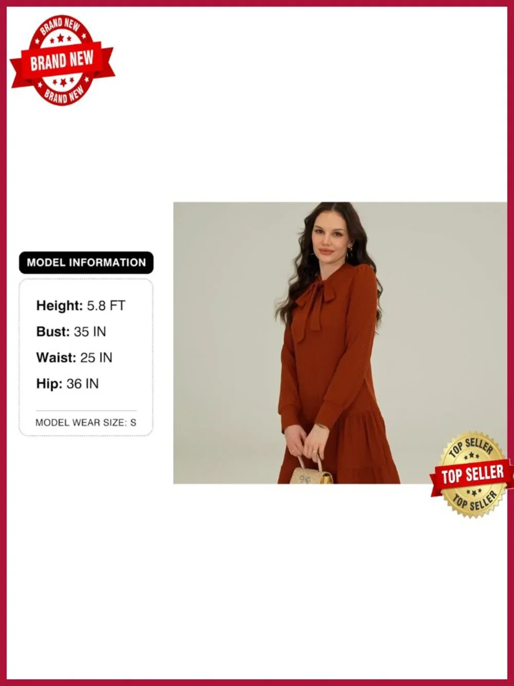 Long Sleeve Tie Knot Ribbed Knit Babydoll Dress Mini A Line Swing Fall